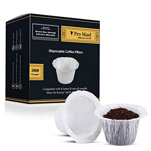 Product Cover Disposable Coffee Filters 360 Counts Coffee Filter Paper for Keurig Brewers Single Serve 1.0 and 2.0 Use with All Brands K Cup Filter (1)