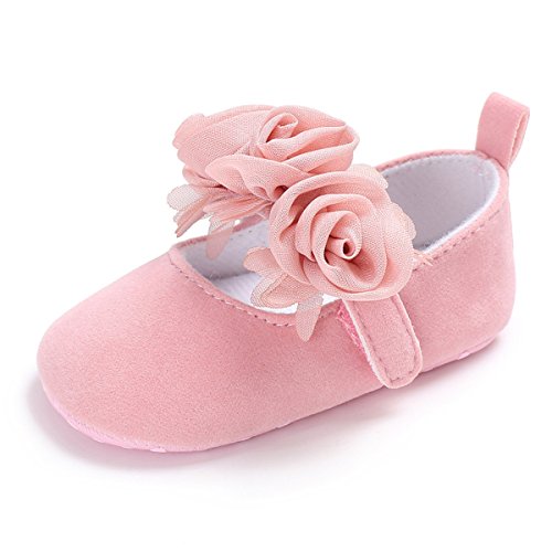 Product Cover BENHERO Baby Infant Girls Soft Sole Floral Princess Mary Jane Shoes Prewalker Wedding Dress Shoes