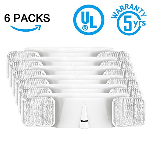 Product Cover SPECTSUN Led Emergency Lights for Home, Lamp Emergency Light with Battery Backup - 6 Packs, White Commercial Emergency Lights Combo for Outdoor&Indoor, Prolight Emergency Two Head Lights Hardwired