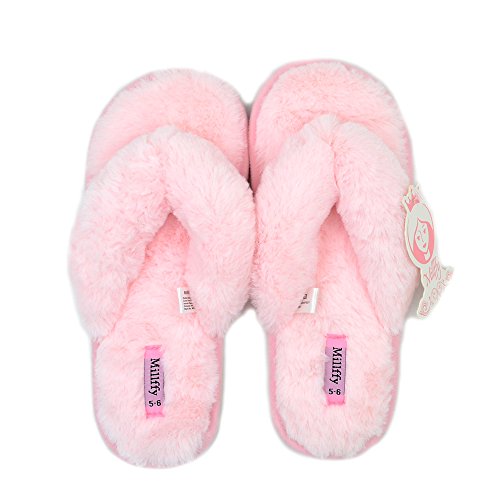 Product Cover Millffy Spring Summer Women's Indoor Shoes Fashion Flax Home Lucy Refers to flip Flops Fur Slippers