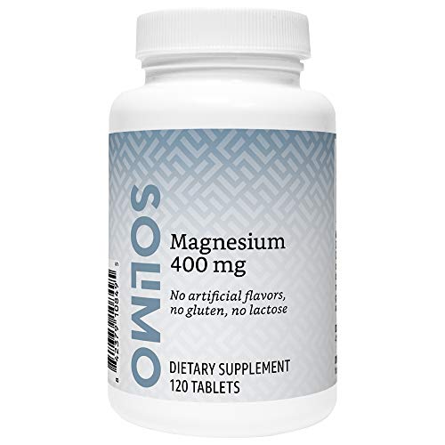 Product Cover Amazon Brand - Solimo Magnesium 400 mg, 120 Tablets, Four Month Supply (Packaging may vary)
