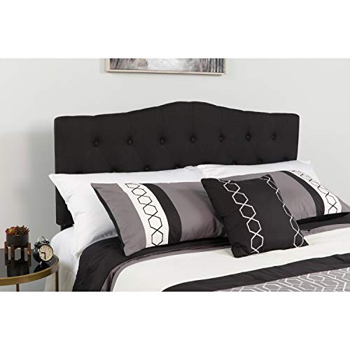 Product Cover Flash Furniture Cambridge Tufted Upholstered Queen Size Headboard in Black Fabric, HG-HB1708-Q-BK-GG