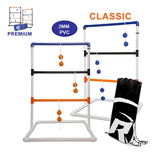 Product Cover Ladder Ball Toss Game for Adults, Kids, Family - Fun Golf Game Set with Six Colored Bolos, Scoreboard, and Carrying Bag - Outdoor Yard Games and Activities for Backyard, Tailgating, Parties, Camping