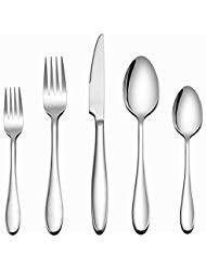 Product Cover Flatware Set, 40-Piece Silverware Set, LIANYU Stainless Steel Home Kitchen Hotel Restaurant Tableware Cutlery Set, Service for 8, Mirror Finished, Dishwasher Safe