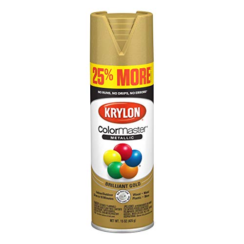 Product Cover Krylon K03451007 ColorMaster Primer Bonus, Metallic Gold, 15 oz. Spray Paint, 25%