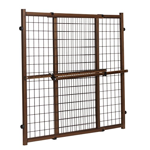 Product Cover Evenflo Position and Lock Tall Pressure Mount Wood Gate, Farmhouse