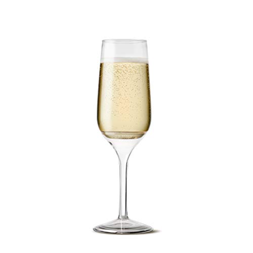 Product Cover TOSSWARE 6oz Stemmed Flute - recyclable champagne plastic cup - SET OF 48 - detachable stem, shatterproof and BPA-free flute glasses