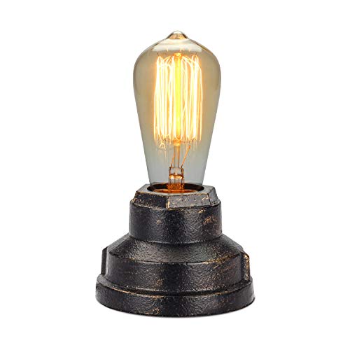 Product Cover Boncoo Touch Control Table Lamp Vintage Desk Lamp Small Industrial Touch Light Bedside Dimmable Nightstand Lamp Steampunk Accent Light Edison Lamp Base Antique Night Light for Living Room Bedroom