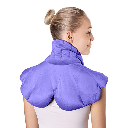 Product Cover MK Dr Designed Flip Lavender Grey Color Microwavable Heating Pad for Neck and Shoulders | Lavender Neck Wrap Microwavable | Lavender Heating Pad Microwavable | Heated Neck Wrap | Microwave Heating Pad