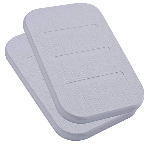 Product Cover Marbrasse Diatomite Soap Dish, Fast Water Drying Soap Bar Holder, Absorbent Soap Saver and Clay Coasters 2 Pack, Made from Self-Dry Diatomaceous Earth by (Grey Oblong)