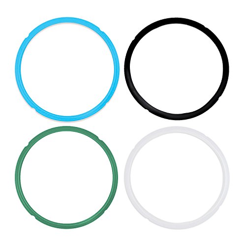 Product Cover Pack of 4 Silicone Sealing Rings for Instant Pot 5 & 6 Quart - Fits IP-DUO60, IP-LUX60, IP-DUO50, IP-LUX50, Smart-60, IP-CSG60 and IP-CSG50