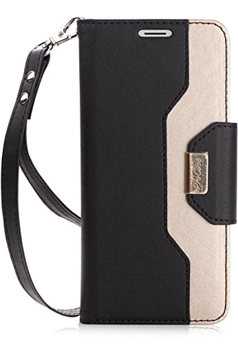 Product Cover Procase Galaxy S9 Plus Wallet Case, Flip Fold Kickstand Case with Card Holders Mirror, Folding Stand Protective Book Case Cover for 6.2 Inch Galaxy S9+ (2018 Release) - Black