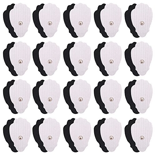 Product Cover Snap Electrodes Pads, 40 Pcs Self-Adhesive TENS Unit Pads (Snap on - 3.5mm), Reusable Tens Pads Replacement for TENS/EMS Massager