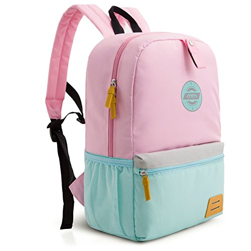 Product Cover mommore Large Size Kids Backpack for School Lunch Bag Chest Clip for 4-7 Years Old, Pink