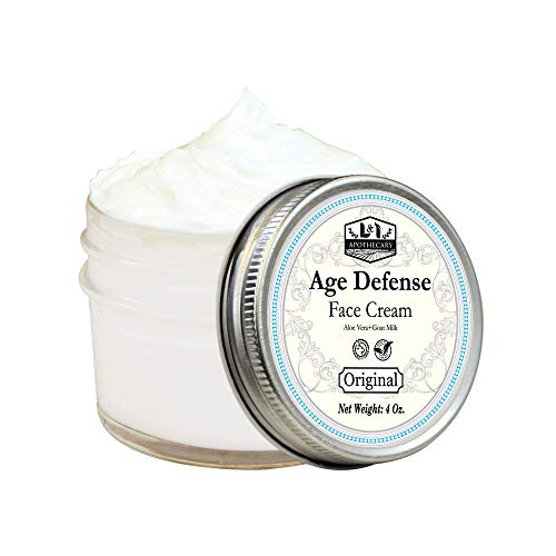 Product Cover 4 Oz. Age Defense Face Cream, With Vitamin C Ester + Aloe Vera + Goat Milk. Natural Facial Moisturizer, Anti-aging Face Moisturizer Cream, Natural Face Cream. pH Balanced Formula