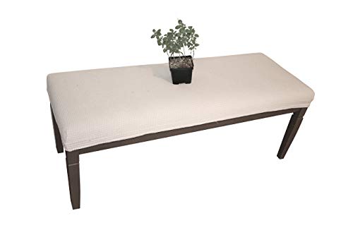 Product Cover Waterproof Dining Bench Cover Protector - Perfect for Kids, Elderly, Restaurants, Clinics, Party, Home - Machine Washable, Stretchy, Snugly Fit, Premium Quality, Clean The Mess Easily (49x17, Beige)