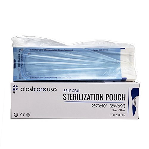 Product Cover 1000 Self-Sealing Sterilization Autoclave Pouch, 2.75 x 10, Paper Blue Film, 5 Boxes