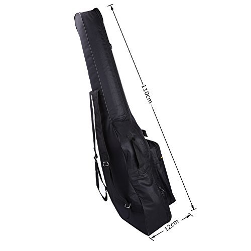 Product Cover CAHAYA 40 41 Inch Acoustic Guitar Bag Waterproof Dual Adjustable Shoulder Strap Guitar Case Gig Bag - Black