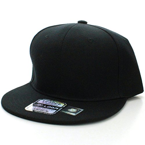 Product Cover Classic Flat Bill Visor Blank Snapback Hat Cap with Adjustable Snaps