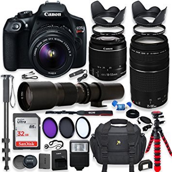 Product Cover Canon EOS Rebel T6 DSLR Camera with Lens Bundle and Accessories