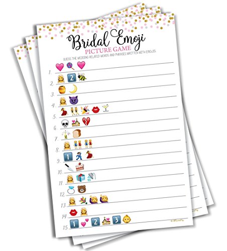 Product Cover Bridal Shower Emoji Picture Game (50-sheets)