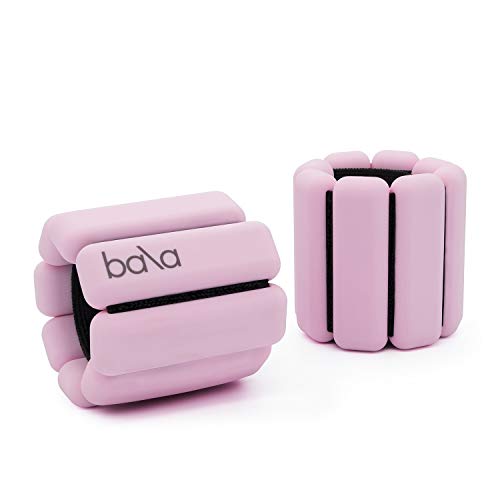 Product Cover Bala Bangles | Fully Adjustable Wearable Wrist & Ankle Weights | Yoga, Dance, Running, Barre, Pilates, Cardio, Aerobics, Walking | 1 Pound Each, 2 Per Set (Blush Pink)