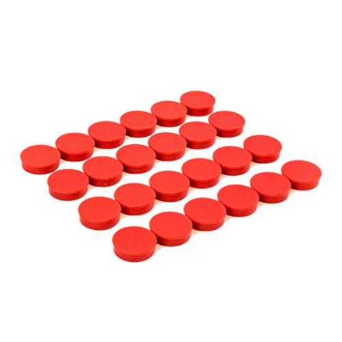 Product Cover Bullseye Office Magnets (24 Pack) - Red Round, Refrigerator Magnets - Perfect as Whiteboards, Lockers, or Fridge Magnets [Red]
