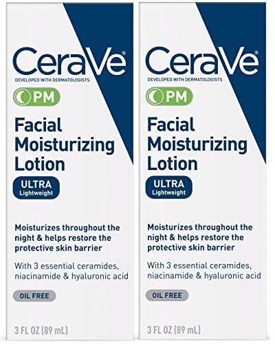 Product Cover CeraVe Facial Moisturizing Lotion PM | 3 Ounce (Pack of 2) | Ultra Lightweight, Night Face Moisturizer | Fragrance Free