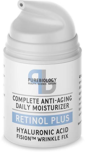 Product Cover Pure Biology Retinol Moisturizer Cream with Hyaluronic Acid, Vitamins B5, E & Breakthrough Anti Aging, Anti Wrinkle Complex - Face & Eye Skin Care for Men & Women, All Skin Types, 1.7 OZ