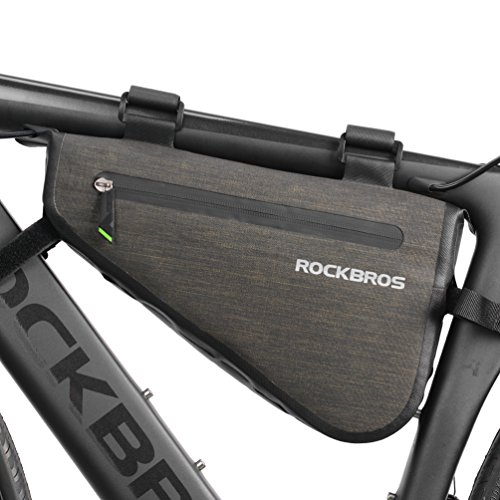 Product Cover RockBros 100% Waterproof Bike Bag Triangle Bikepacking Large Cycling Tube Pouch Quick Release Frame Bag 5L