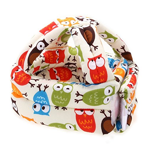 Product Cover IUME Toddler Baby Safety Helmet Children Headguard Infant Protective Harnesses Cap Adjustable Printed Head Guard Head Protector Cute Owl