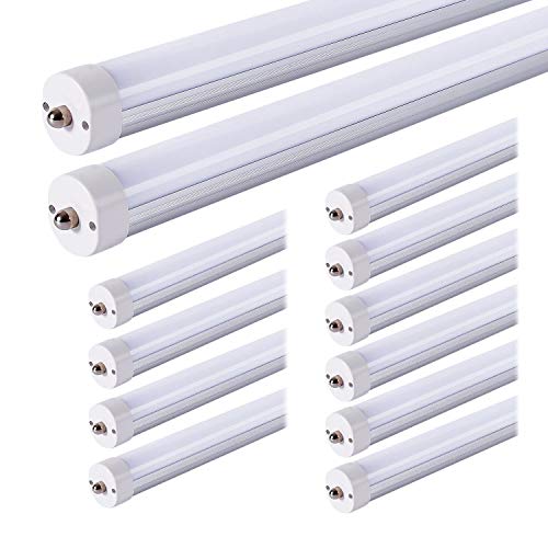 Product Cover JESLED 8FT LED Light Bulbs - 36W(75W Equivalent), Frosted Cover, 5000K Daylight, 3960Lumens, Dual-End Powered, T8 T10 T12 Fluorescent Replacement, Ballast Bypass(12-Pack)