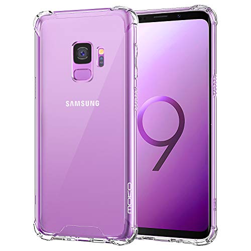 Product Cover MoKo Cover Compatible for Samsung Galaxy S9 Case, TPU Bumper Cushion Cover with Reinforced Corners, Anti-scratch Hard PC Transparent Back Panel for Samsung Galaxy S9 5.8 Inch - Crystal Clear