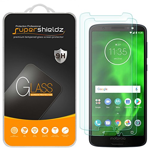 Product Cover (2 Pack) Supershieldz for Motorola Moto G6 Tempered Glass Screen Protector, Anti Scratch, Bubble Free