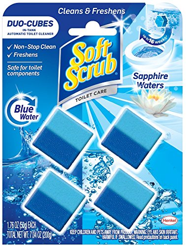 Product Cover Soft Scrub In-Tank Toilet Cleaner Duo-Cubes, Sapphire Waters, 4 Count