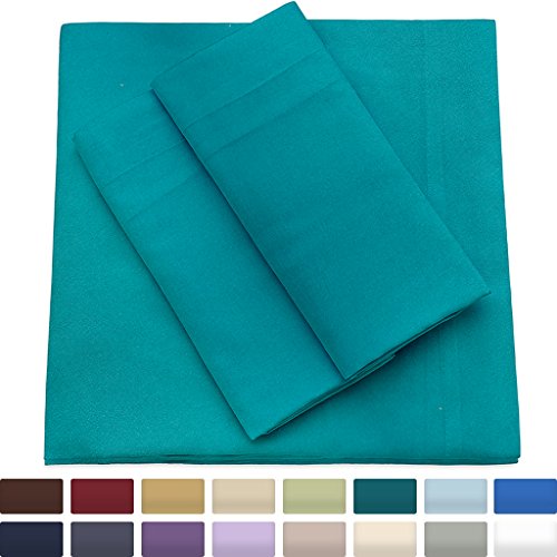 Product Cover Cosy House Collection Premium Bamboo Sheets - Deep Pocket Bed Sheet Set - Ultra Soft & Cool Bedding - Hypoallergenic Blend from Natural Bamboo Fiber - 4 Piece - King, Turquoise