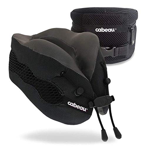 Product Cover Cabeau Evolution Cool Travel Pillow, Air Circulating Head and Neck Support, 100% Memory Foam Airplane Neck Pillow, Backed by Sleep Science for Maximum Sleep Comfort