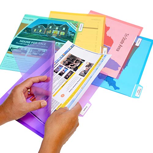 File Folders For Let Eoout 45Pcs Plastic Clear Document Folders Project Pockets