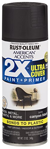 Product Cover Rust-Oleum 327916 American Accents Spray Paint, 12 oz, Satin Canyon Black
