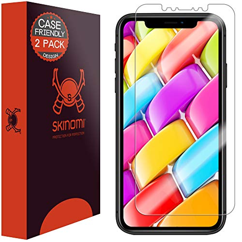Product Cover Skinomi TechSkin [2-Pack] (Case Compatible) Clear Screen Protector for Apple iPhone XR (6.1
