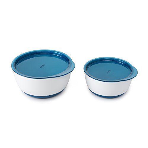 Product Cover OXO Tot Small & Large Bowl Set with Snap On Lids - Navy