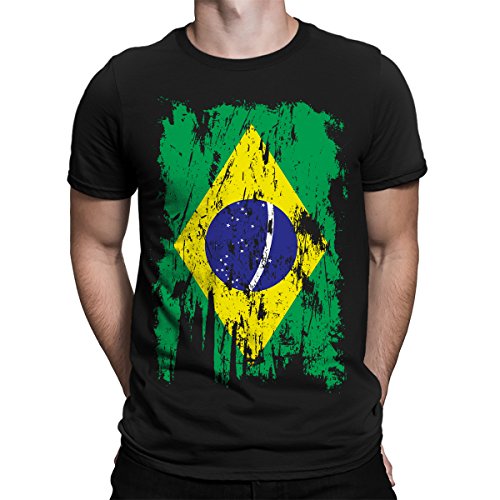 Product Cover SpiritForged Apparel Distressed Brazil Flag Men's T-Shirt