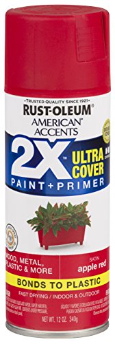 Product Cover Rust-Oleum 327938 American Accents Spray Paint, 12 oz, Satin Apple Red