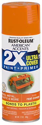 Product Cover Rust-Oleum 327873 American Accents Spray Paint, Gloss Real Orange