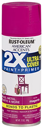 Product Cover Rust-Oleum 327949 American Accents Spray Paint, 12 oz, Satin Magenta