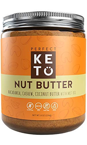 Product Cover Perfect Keto Nut Butter Snack: Fat Bomb to Support Weight Management on Ketogenic Diet. Ketosis Superfood Raw Nuts|Cashew Macadamia Coconut Vanilla Sea Salt. Paleo, Gluten Free & Vegan Low Carb Snack