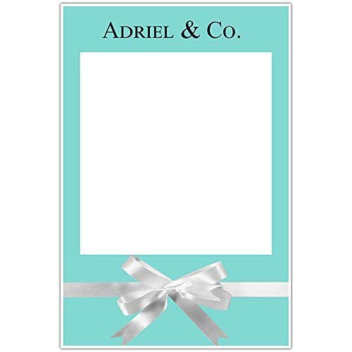 Product Cover Blue with Bow Selfie Frame Social Media Photo Prop Poster
