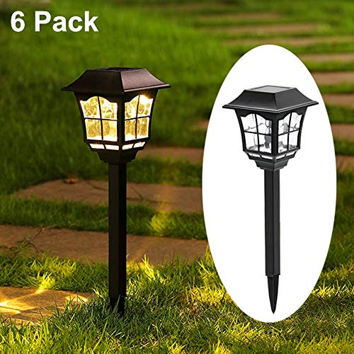Product Cover Maggift 6 Lumens Solar Pathway Lights Solar Garden Lights Outdoor Solar Landscape Lights for Lawn Patio Yard Pathway Walkway, 6 Pack