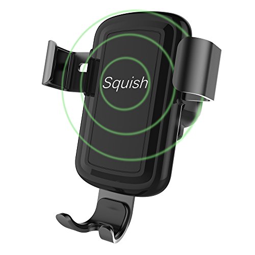 Product Cover Squish Wireless Charger Car Mount Adjustable Gravity Air Vent Phone Holder for iPhone Samsung Nexus Moto OnePlus HTC Sony Nokia and Android Smartphones Qi Certified