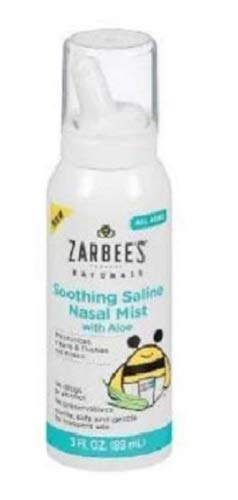 Product Cover Zarbee's Naturals Soothing Saline Nasal Mist with Aloe, 3 Ounce Canister
